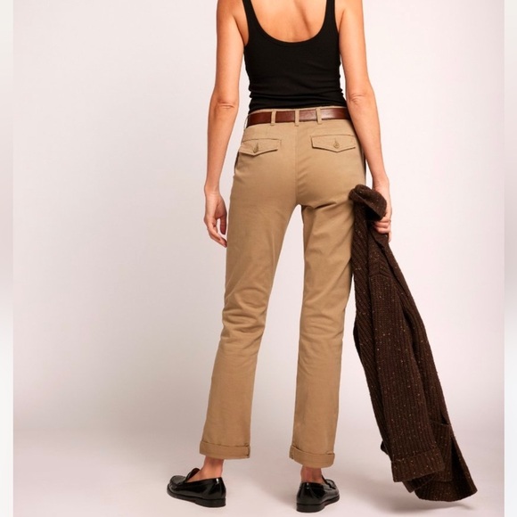 Current/Elliott The Captain Khaki Casual Trouser Pants Size 28 Nwt - Picture 3 of 16